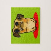 Snaggle Tooth Pug Legpuzzel (Verticaal)