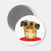 Snaggle Tooth Pug Magneet (Voorkant / Achterkant)