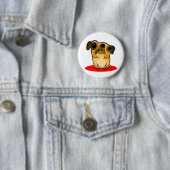 Snaggle Tooth Pug Ronde Button 5,7 Cm (In situ)