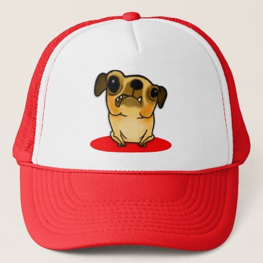 Snaggle Tooth Pug Trucker Pet (Voorkant)