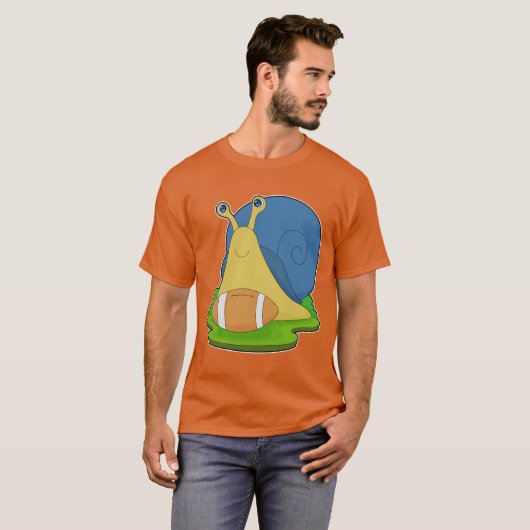 Snail Amerikaans Football Sport T-shirt (Voorkant volledig)