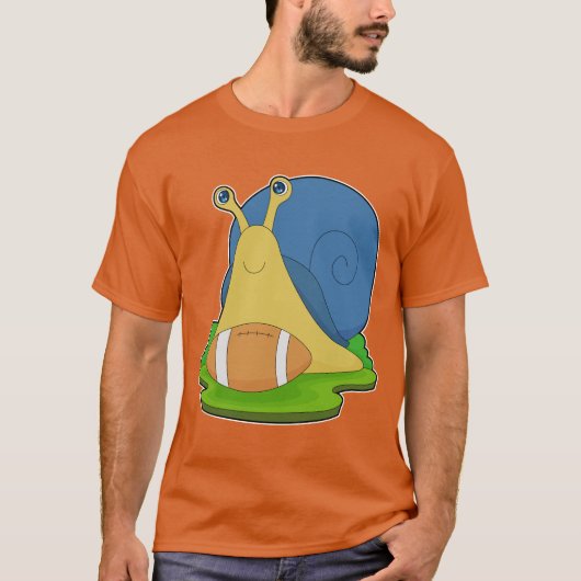 Snail Amerikaans Football Sport T-shirt (Voorkant)
