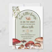 Snail and Mushroom Forest Baby shower Kaart (Voorkant)