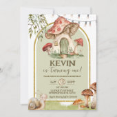 Snail and Mushroom Forest eerste verjaardag Kaart (Voorkant)
