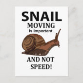 Snail Animal Quote Typografie Snail Briefkaart (Voorkant)