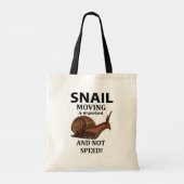Snail Animal Quote Typografie Snail Tote Bag (Achterkant)