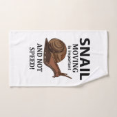 Snail Animal Shell Illustratie Typografie Snail Handdoek (Handdoek)