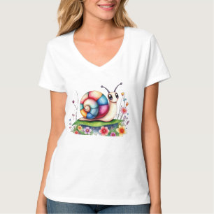 Snail cartoon design T-shirt