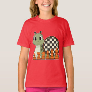 Snail Chessboard Schaakbord spel T-shirt