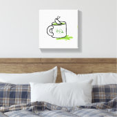 Snail Coffee - De langzaam peperige Drink Canvas Afdruk (Insitu (Slaapkamer))