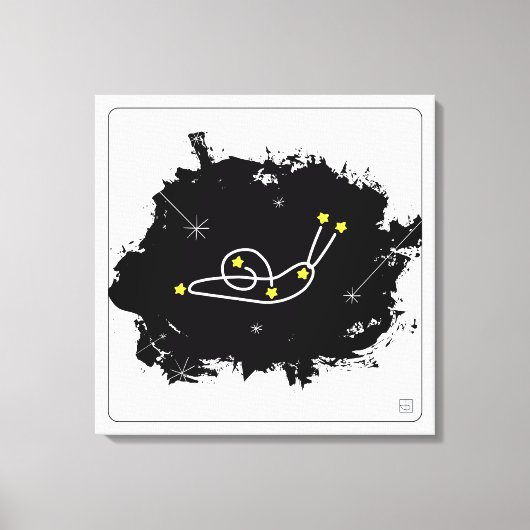 Snail Constellation - Slakken in de sterren Canvas Afdruk (Voorkant)