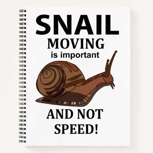 Snail Dierlijke Illustratie Typografie Snail Notitieboek (Voorkant)