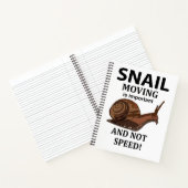Snail Dierlijke Illustratie Typografie Snail Notitieboek (Binnen)