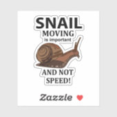 Snail Dierlijke Illustratie Typografie Snail Sticker (Vel)