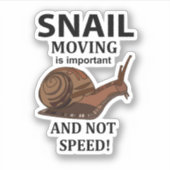 Snail Dierlijke Illustratie Typografie Snail Sticker (Voorkant)