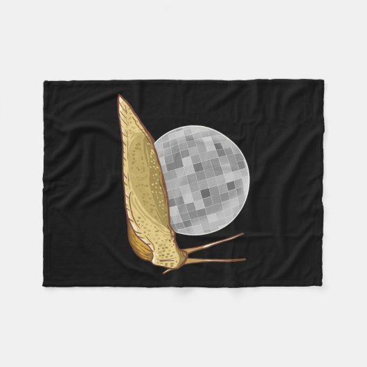 Snail Disco Ball Funny Crystal Shell Dierenvriend Fleece Deken (Voorkant (Horizontaal))