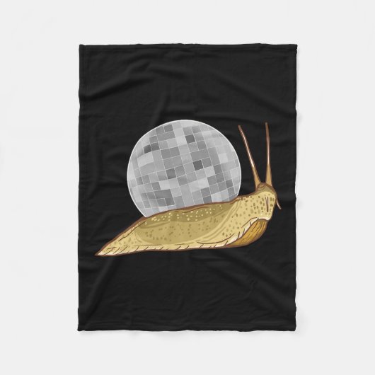 Snail Disco Ball Funny Crystal Shell Dierenvriend Fleece Deken (Voorkant)