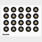 Snail Disco Ball Funny Crystal Shell Dierenvriend Ronde Sticker (Vel)