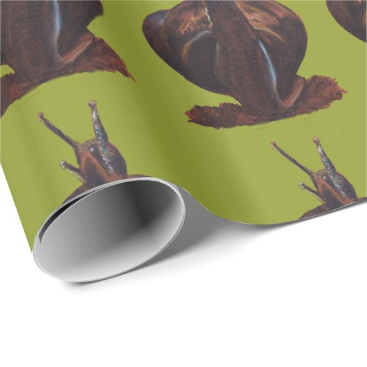 Snail Drawing Glossy Wrapping Paper, 30 in x 6 ft Cadeaupapier (Rol Hoek)