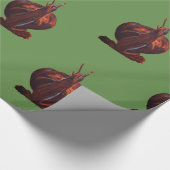Snail Drawing Glossy Wrapping Paper Cadeaupapier (Hoek)