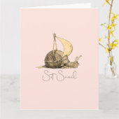 Snail Farewell Kaart instellen (Gele Bloem)