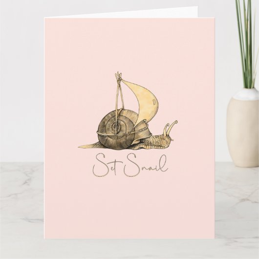 Snail Farewell Kaart instellen (Voorkant)