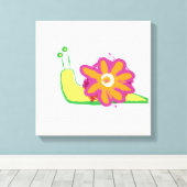Snail Flower - langzaam bloeien Canvas Afdruk (Insitu (Houten vloer))