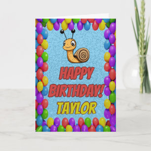 Snail Gepersonaliseerde Leuke Groet Verjaardag Kaa Kaart