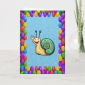 Snail Gepersonaliseerde Leuke Groet Verjaardag Kaa Kaart (Achterkant)
