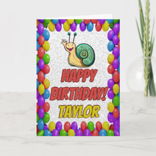 Snail Gepersonaliseerde Leuke Groet Verjaardag Kaa Kaart