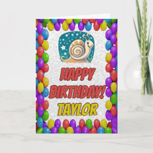 Snail Gepersonaliseerde Leuke Groet Verjaardag Kaa Kaart