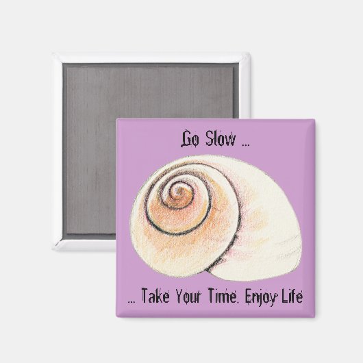 Snail Go Slow Magnet (Voorkant / Achterkant)