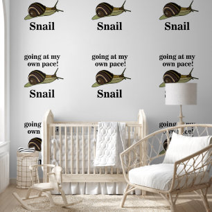Snail Going op mijn eigen tempo Grappige slak Behang