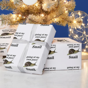 Snail Going op mijn eigen tempo Grappige slak Cadeaupapier