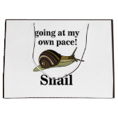 Snail Going op mijn eigen tempo Grappige slak Groot Cadeauzakje (Voorkant)