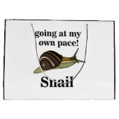 Snail Going op mijn eigen tempo Grappige slak Groot Cadeauzakje (Achterkant)