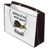 Snail Going op mijn eigen tempo Grappige slak Groot Cadeauzakje (Achterkant Gekanteld)