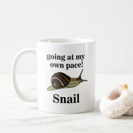 Snail Going op mijn eigen tempo Grappige slak Koffiemok