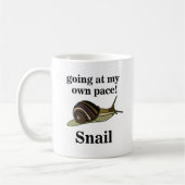 Snail Going op mijn eigen tempo Grappige slak Koffiemok (Links)