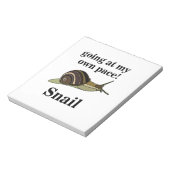 Snail Going op mijn eigen tempo Grappige slak Notitieblok (Linkerzijde)