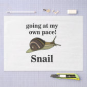 Snail Going op mijn eigen tempo Grappige slak Tissuepapier (Craft)