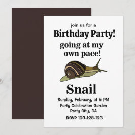 Snail Going op mijn eigen tempo Grappige slak Verj Kaart