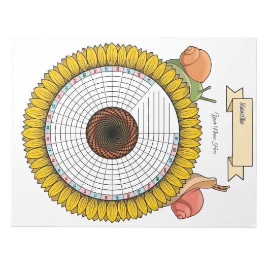Snail Habit Tracker Aangepast Notitieblok (Voorkant)