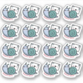 Snail Happy Mail Custom-Cut Vinyl Sticker (Voorkant)