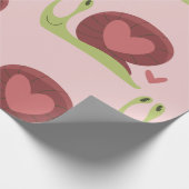 Snail Heart Love romance valentijnen Leuk Cadeaupapier (Hoek)