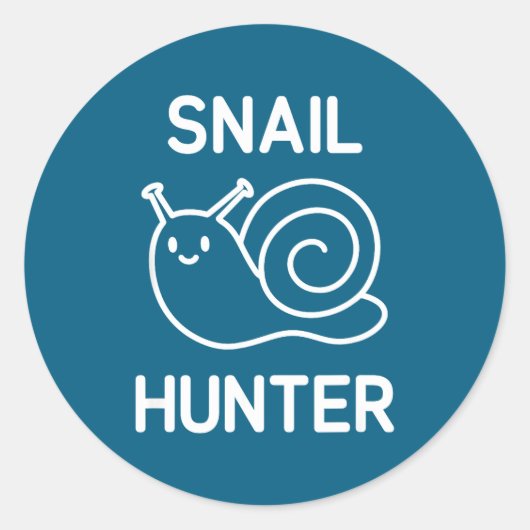 Snail Hunter, Funny, Jokes, Sarcastic  Ronde Sticker (Voorkant)