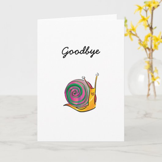 Snail Leaving Card Kaart (Gele Bloem)