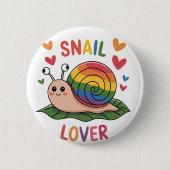 Snail lover Bright kleurrijke slakken schattig Ronde Button 5,7 Cm (Voorkant)