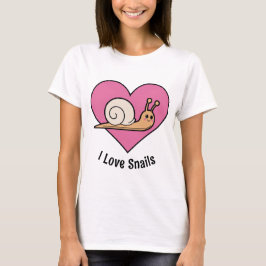 Snail lover Bright kleurrijke slakken schattig T-shirt