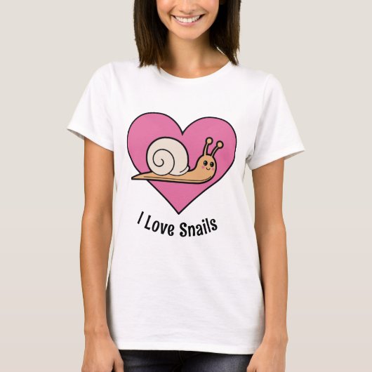 Snail lover Bright kleurrijke slakken schattig T-shirt (Voorkant)